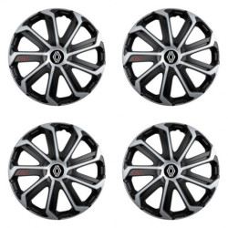 Puklice pre Renault (nové logo) 15 Evo black&silver