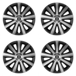 Puklice pre Renault (nové logo) 15 Aviator carbon silver&black