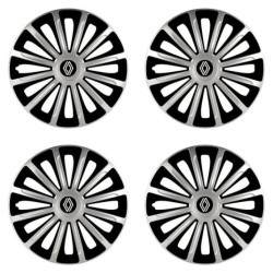 Puklice pre Renault (nové logo) 15 TREND silver and black
