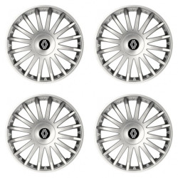 Puklice pre Renault (nové logo) 16 CRYSTAL silver