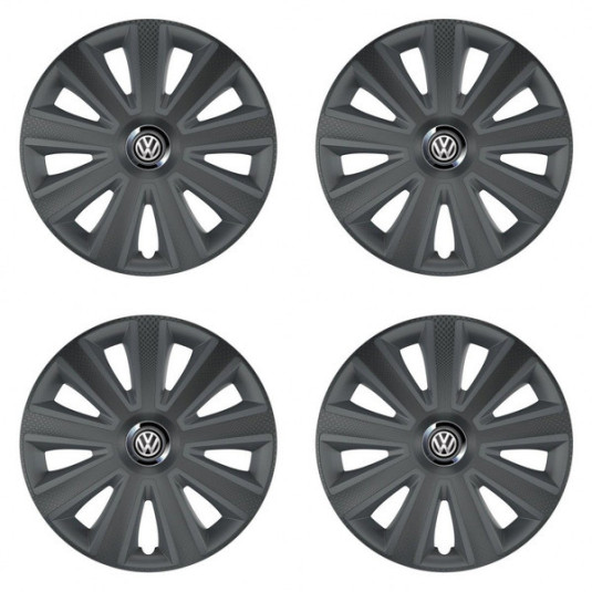 Puklice pre VW (čierne) 15 Aviator carbon grafite