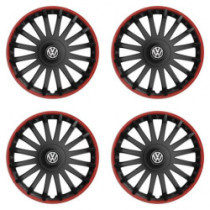 Puklice pre VW (čierne) 15 CRYSTAL RO black