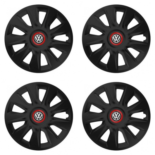 Puklice pre VW (čierne) 15 STRATOS RR black