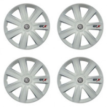 Puklice pre VW (čierne) 16 GTX carbon white