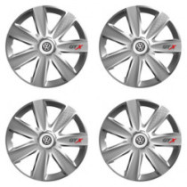 Puklice pre VW (čierne) 16 GTX CARBON silver