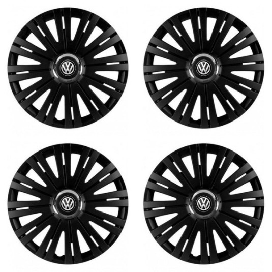 Puklice pre VW (čierne) 16 ACTIVE RC BLACK