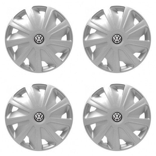 Puklice pre VW (čierne) pre dodávky 16 Craft silver