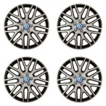 Puklice pre VW (modré) 14 Dakar NC silver and black