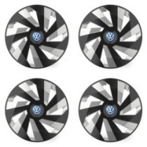Puklice pre VW (modré) 14 Vector RC black and silver
