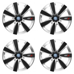 Puklice pre VW (modré) 14 GTX CARBON silver/black