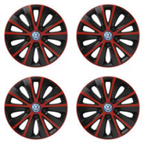 Puklice pre VW (modré) 14 RAPIDE red and black