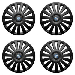 Puklice pre VW (modré) 15 Luxury black