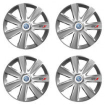 Puklice pre VW (modré) 15 GTX CARBON silver