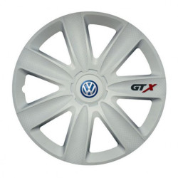 Puklice pre VW (modré) 16 GTX carbon white