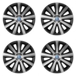 Puklice pre VW (modré) 16 Aviator carbon silver&black