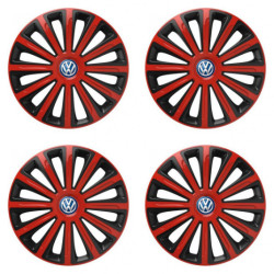 Puklice pre VW (modré) 16 TREND red and black