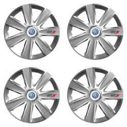 Puklice pre VW (modré) 16 GTX CARBON silver
