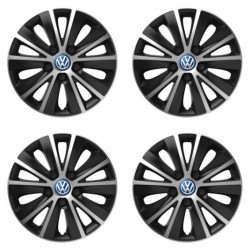 Puklice pre VW (modré) 16 RAPIDE silver and black