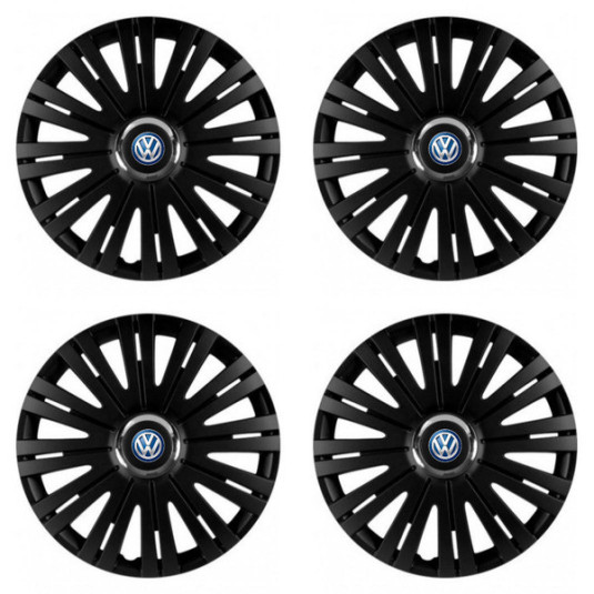 Puklice pre VW (modré) 16 ACTIVE RC BLACK