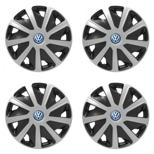 Puklice pre VW (modré) pre dodávky 16 Craft silver and black