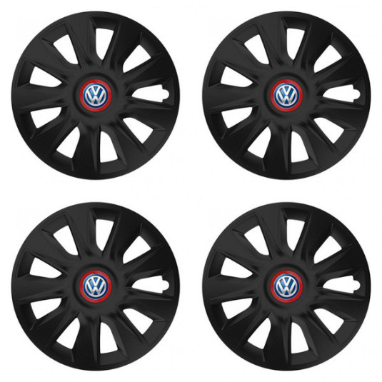 Puklice pre VW (modré) 17 STRATOS RR black