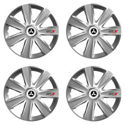 Puklice pre Mitsubishi (strieborné) 14 GTX CARBON silver