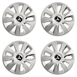 Puklice pre Mitsubishi (strieborné) 14 STRATOS RC