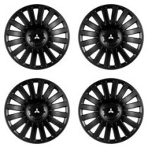 Puklice pre Mitsubishi (strieborné) 15 Smart black