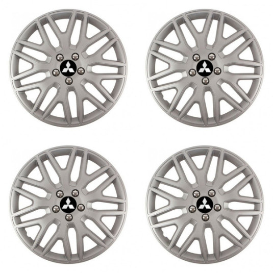 Puklice pre Mitsubishi (strieborné) 15 DAKAR