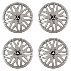 Puklice pre Mitsubishi (strieborné) 15 DAKAR