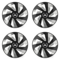 Puklice pre Mitsubishi (strieborné) 15 Vector RC black and silver