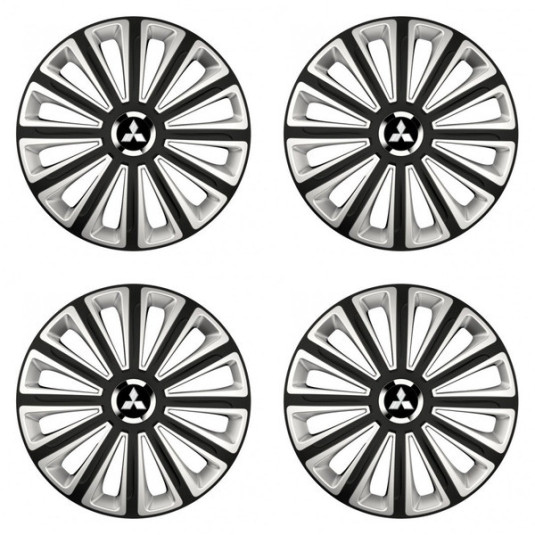 Puklice pre Mitsubishi (strieborné) 15 TREND RC double colour