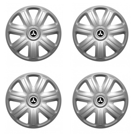 Puklice pre Mitsubishi (strieborné) 15 COMFORT