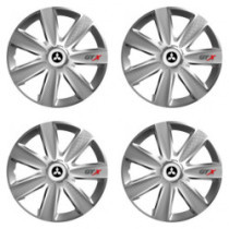 Puklice pre Mitsubishi (strieborné) 16 GTX CARBON silver