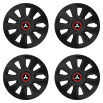 Puklice pre Mitsubishi (strieborné) 16 STRATOS RR black