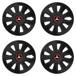 Puklice pre Mitsubishi (strieborné) 16 STRATOS RR black