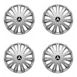 Puklice pre Mitsubishi (strieborné) 16 SPARK