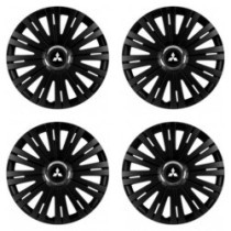 Puklice pre Mitsubishi (strieborné) 16 ACTIVE RC BLACK