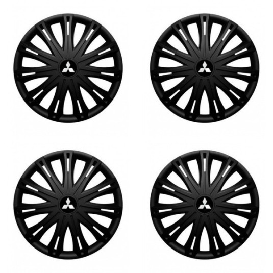 Puklice pre Mitsubishi (strieborné) 17 SPARK BLACK