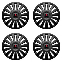 Puklice pre Mitsubishi (červené) 14 Luxury black