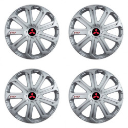 Puklice pre Mitsubishi (červené) 14 Evo silver