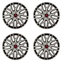 Puklice pre Mitsubishi (červené) 14 Dakar NC silver and black