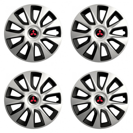 Puklice pre Mitsubishi (červené) 14 STRATOS double colour