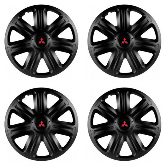 Puklice pre Mitsubishi (červené) 14 COMFORT BLACK