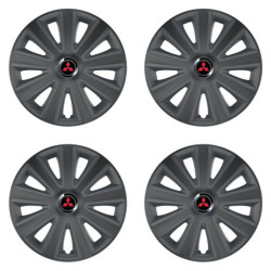 Puklice pre Mitsubishi (červené) 15 Aviator carbon grafite