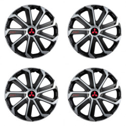 Puklice pre Mitsubishi (červené) 16 Evo black&silver