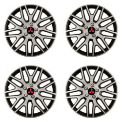 Puklice pre Mitsubishi (červené) 16 Dakar NC silver and black