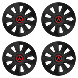 Puklice pre Mitsubishi (červené) 16 STRATOS RR black