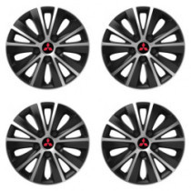 Puklice pre Mitsubishi (červené) 16 RAPIDE silver and black