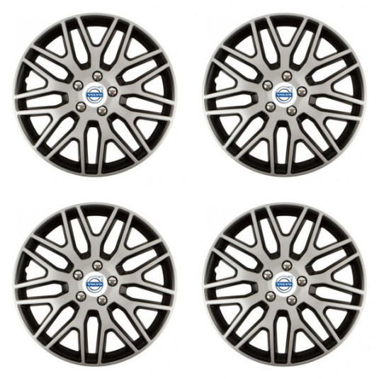 Puklice pre Volvo (biele) 14 Dakar NC silver and black